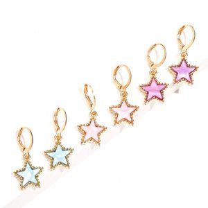 NEW 6pcs Colorful Star Earrings